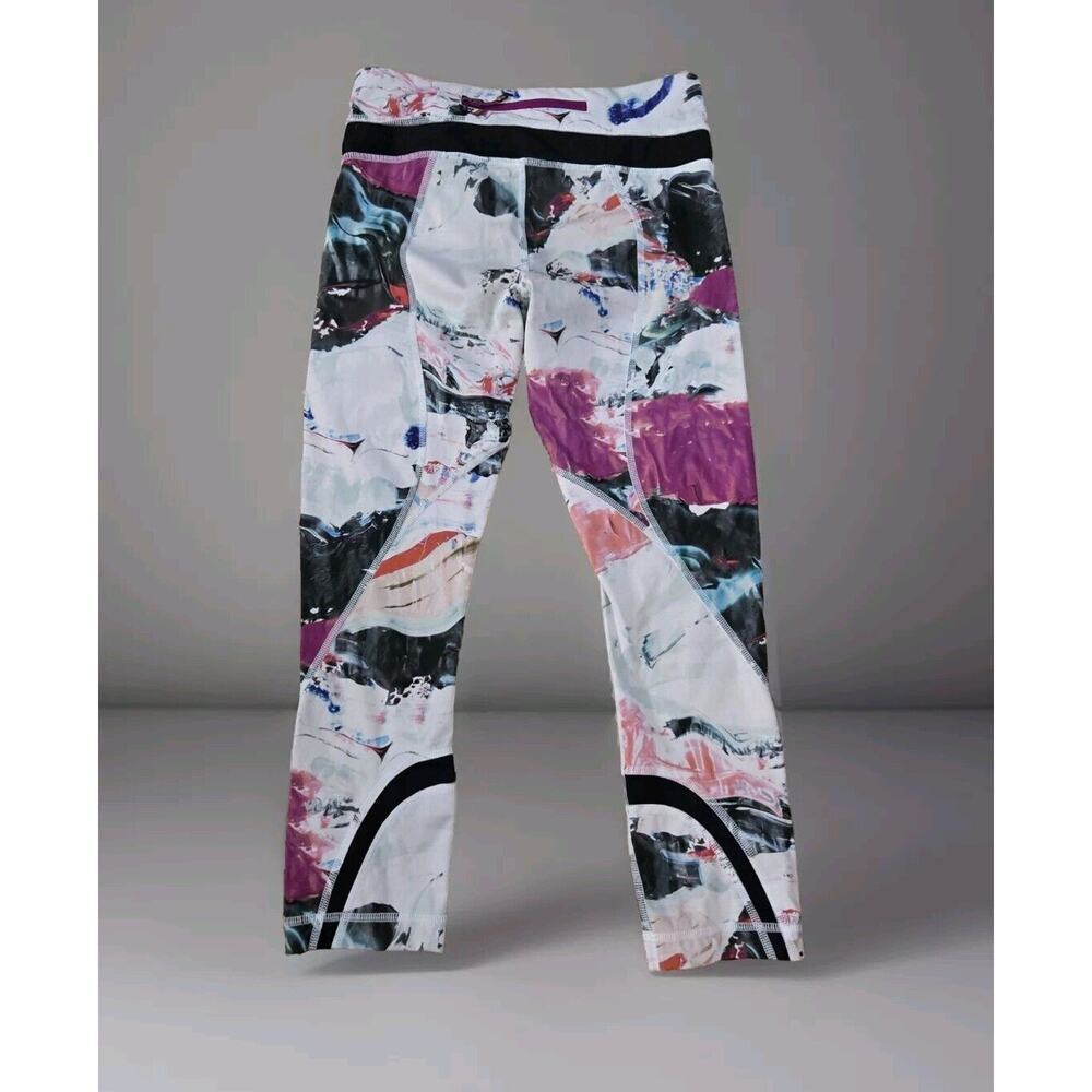 LULULEMON Run Inspire‎ Crop 6 Pigment Wave Multi Black - Picture 3 of 5